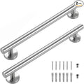 Zonon 2 Pack Shower Grab Bars, 24 Inch Heavy Duty Stainless Steel Bathroom Safety Grab Bar with 1.25" Diameter, Wall Mounted Anti-Slip Safety Handle for Seniors Elderly Handicap, Bathtub Toilet Step