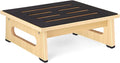 One Step Stool for Adults Seniors with Non-Slip Rubber Step Surface, 5.5" Heavy Duty Wooden Stepping Stools with 450 LBS Capacity for Bedroom Kitchen Bathroom, Bed Steps for High Beds, Bedside Support