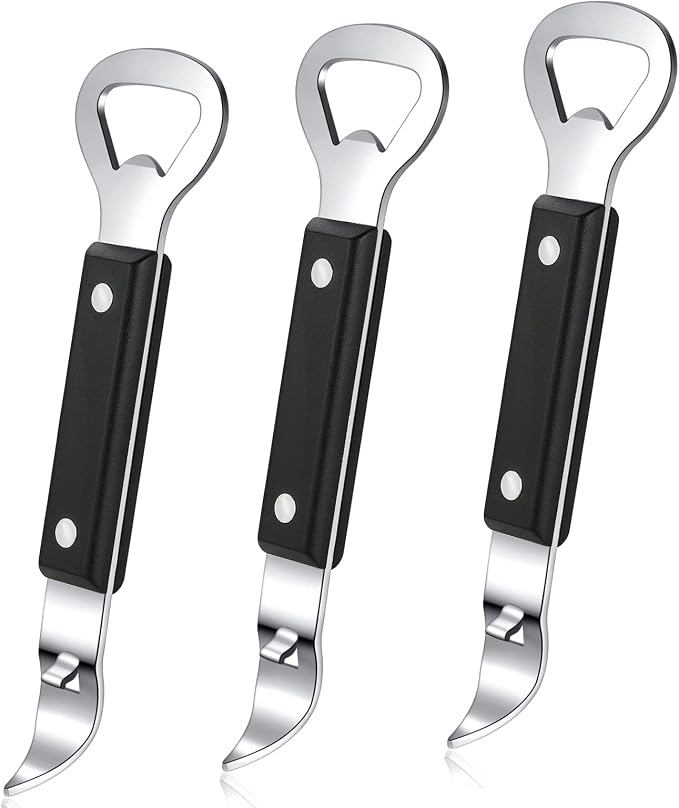 HANCELANT Can Punch Bottle Opener, Manual Stainless Steel Can Opener 3 Pack