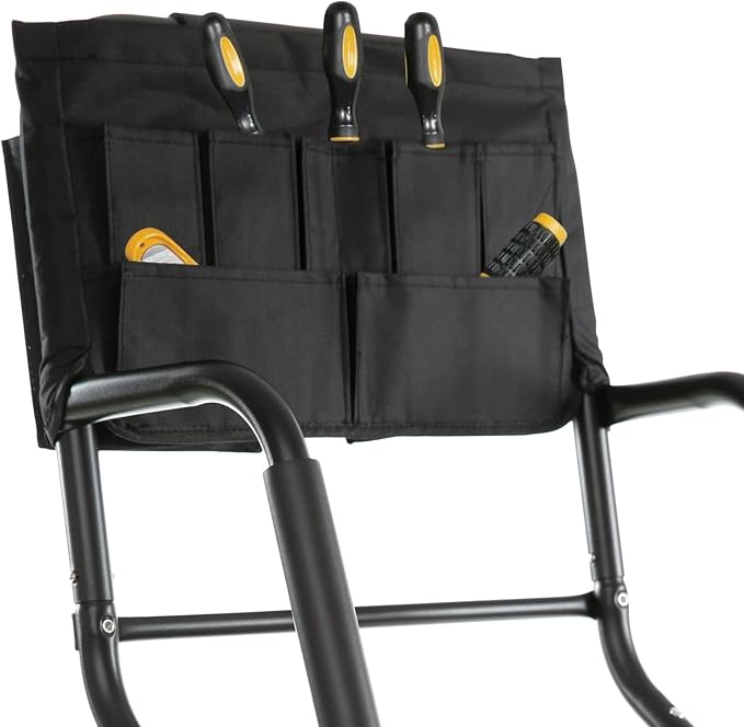 Wiberwi 3 Step Ladder with Handrails 500 lb Capacity Step Stool Folding Portable Ladders for Home Kitchen Steel Frame with Non-Slip Wide Pedal Stepladder with Attachable Tool Bag Black