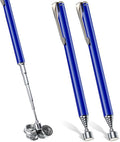 Patelai 2 Pieces Telescoping Magnetic Pick up Tool Grabbers Reacher Tools with Pocket Clip 25 Inch Telescopic Retrieving Magnet Gift for Man, Father, Mechanic, Handyman, Husband (Navy Blue)