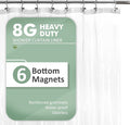 BAROSSA Design XLong Shower Curtain Liner with 96 inches Height - 6 Bottom Magnets, Waterproof PEVA, PVC Free, Metal Grommets, Clear, 72x96