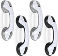 Qunclay 4 Pack 12 Inch Grab Bars for Bathtubs Shower Handle Shower Grab Bars for Seniors Elderly Disabled Handicap (Black, Gray)