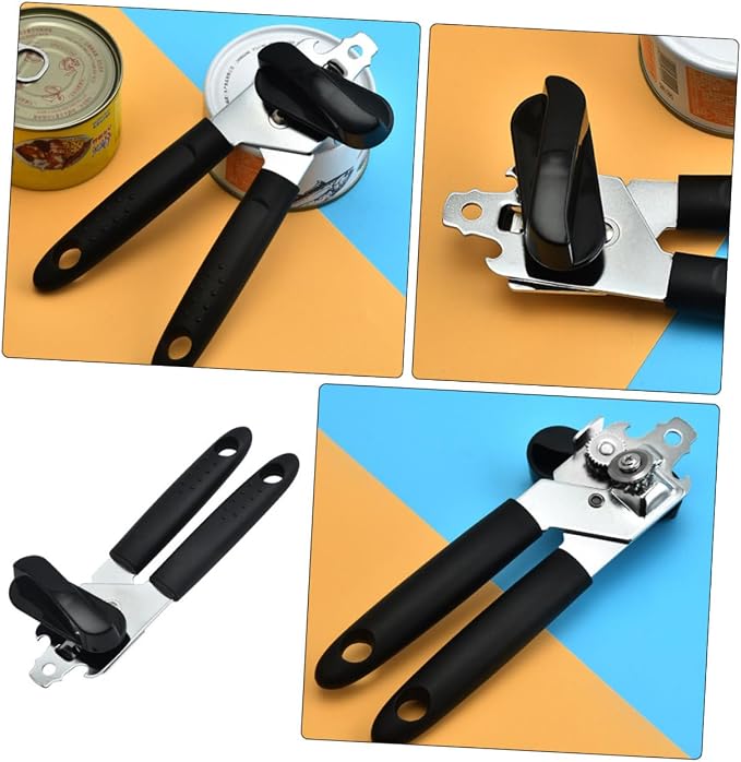Versatile Stainless Steel Can and Bottle Opener Compact Manual Lid Opener for Household Use Sleek Design for Easy Gripping Kitchen Tool for Cans and Bottles