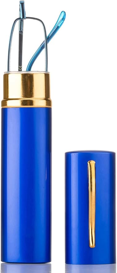 Pocket Tube Reading Glasses Ultra Slim Compact Unisex Light Weight Reading Glasses w/Portable Pocket Clip Aluminum Case