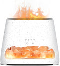 SALKING 2-in-1 Himalayan Salt Lamp & Ultrasonic Essential Oil Diffuser, Aromatherapy Diffuser Cool Mist Humidifier, Salt Therapy Lamp, 100% Pure Himalayan Salt, Ambient Glow, 150ml (Off-White)