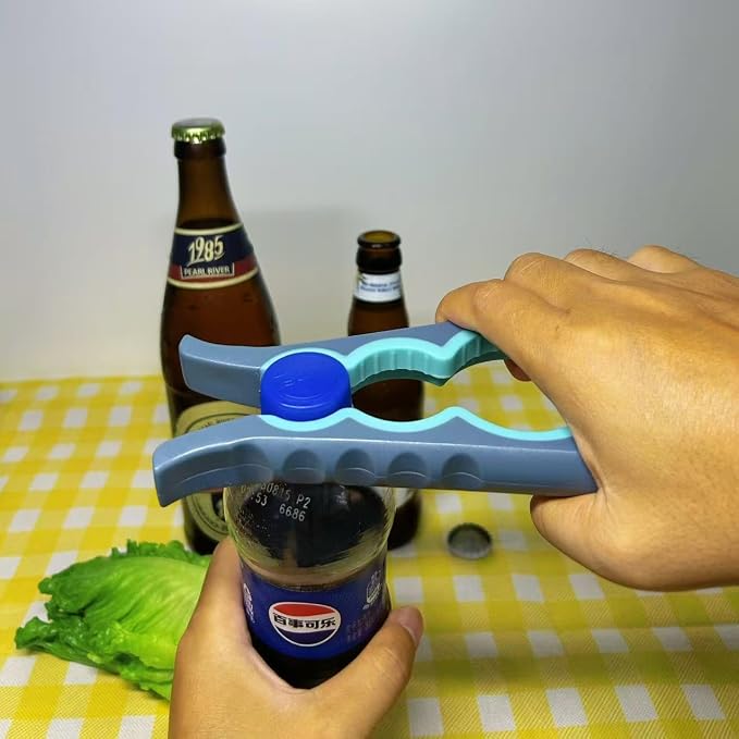7-in-1 Multi-Function Bottle Opener, Kitchen Can Opener with Corkscrew, Jar Opener Bottle Opener and Can Opener for Weak hands, Seniors with Arthritis and Anyone with Low Strength