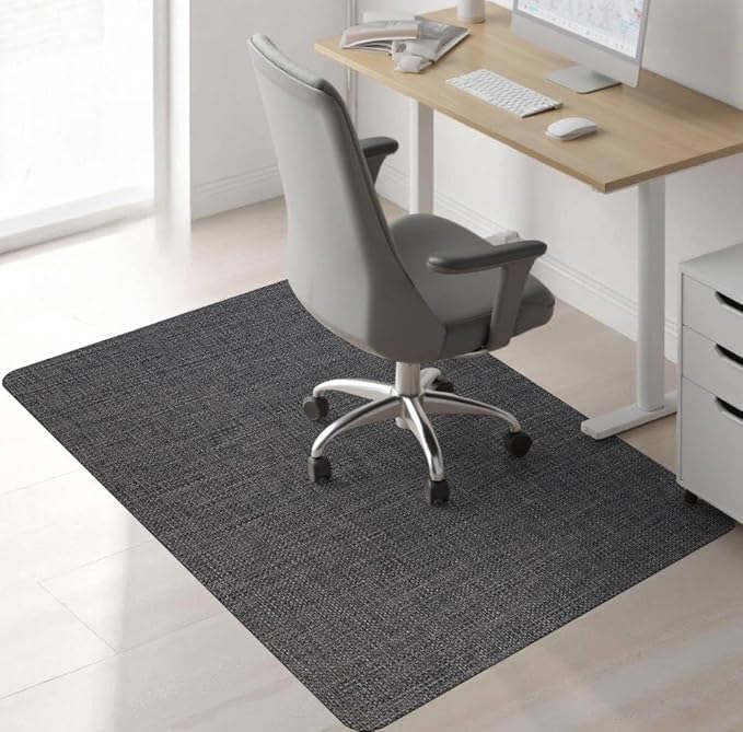 Sycoodeal Chair Mat, 40" x 48" Office Chair Mat for Hardwood and Tile Floor, Heavy Duty Floor Protector for Rolling Chairs, Non-Slip,Computer Mat for Home Office(Dark Coffee)