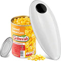 Electric Can Opener, Handheld One-touch Automatic Can opener, Smooth Edge Kitchen Gadget Can Openers Electric for Seniors with Arthritis White