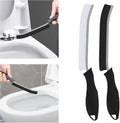 Toilet Brush, 2 Pcs Bathroom Cleaning Brush, Gap Scrub Brush with Hanging Hole, Multifunctional Hard Bristle Crevice Cleaning Brush, Cleaner Tools for Sinks, Tub, Shower, Tile, Toilet Seat (2, Black)