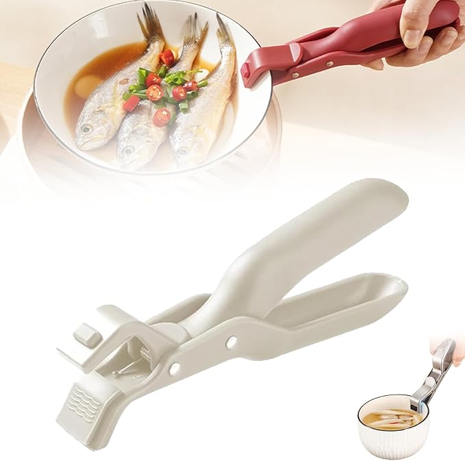 Multi-Purpose Anti-Scald Bowl Holder Clip for Kitchen, 2026 New Silicone Non-Slip Heat Insulation Anti-scald Clip, Multi-Function Anti-Scald Bowl Clip Hot Bowl Dish Plate Gripper Clips (White, 1PC)