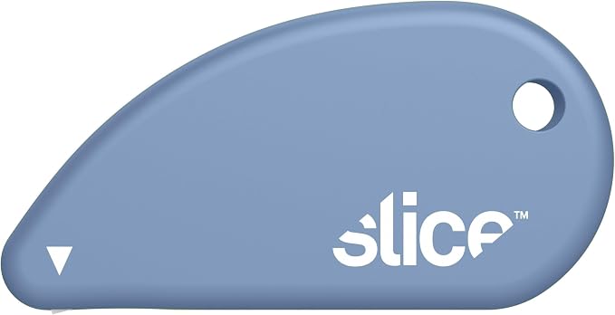 Slice Micro Safety Cutter | Safe Ceramic Box Cutter Lasting 11x Longer than Metal | Keychain Box Opener | Combo Pack | Sky + Lavender