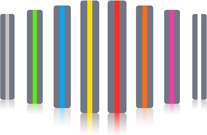 Guided Reading Strips/Colored Overlay/Highlight Strips/Highlighter/Bookmark/Assorted Colors Help with Dyslexia for Children and Teacher Supply Assistant (8 Pack)