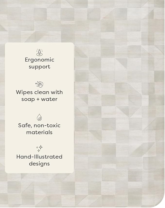 House of Noa Nama Standing Mat – Anti-Fatigue Kitchen Mats for Floor, Cushioned & Non-Slip Comfort Mat for Standing, Thick Foam Anti-Fatigue Mat for Kitchen & Workspaces, Georgia Clay 22" x 72"