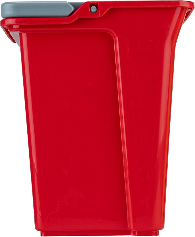 Restaurantware-Clean Tek Professional 6 Quart Cleaning Bucket, 1 Utility Pail with Handle - Heavy-Duty, Portable, Red Plastic Washing Pail, Perfect for Household, Outdoor, Car Wash and More