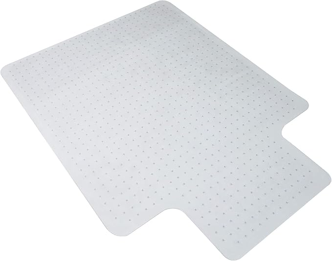 HON Office Chair Mat for Carpet, Clear Desk Mat with Extended Lip for Rolling Computer Chairs, Heavy Duty Vinyl Floor Protector for Low Pile Carpet, 36 x 48 in, Clear