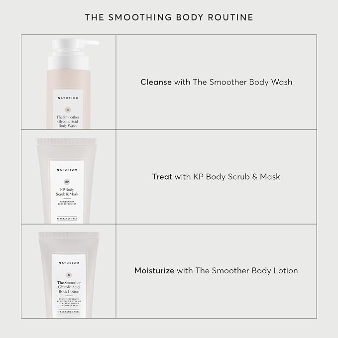Naturium The Smoother Glycolic Acid Exfoliating Body Wash, Soft & Smoothing Cleanser, 16.9 oz