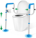 Loyoda Toilet Safety Rails with Big Non-Slip Foot Pads, Adjustable Width & Height Toilet Safety Frame, 350 LBS, Toilet Handles for Elderly and Disabled