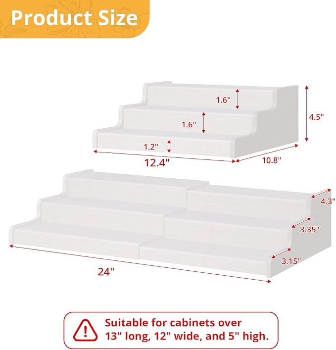 Expandable Bamboo Can Rack Organizer for Pantry, 3-Tier Adjustable Can Storage for Kitchen Cabinets, Soda & Canned Goods Holder for Pantry Organization, Holds Up to 24 Cans, White (Patent Pending)