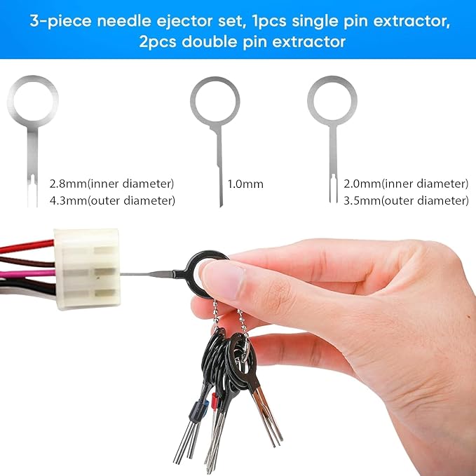 Terminal Removal Tool Kit 82 Pcs Depinning Tool Electrical Connector Pin Removal Tool Kit Pin Extractor Tool Set Wire Terminal Release Tool for Automotive Car Household Devices