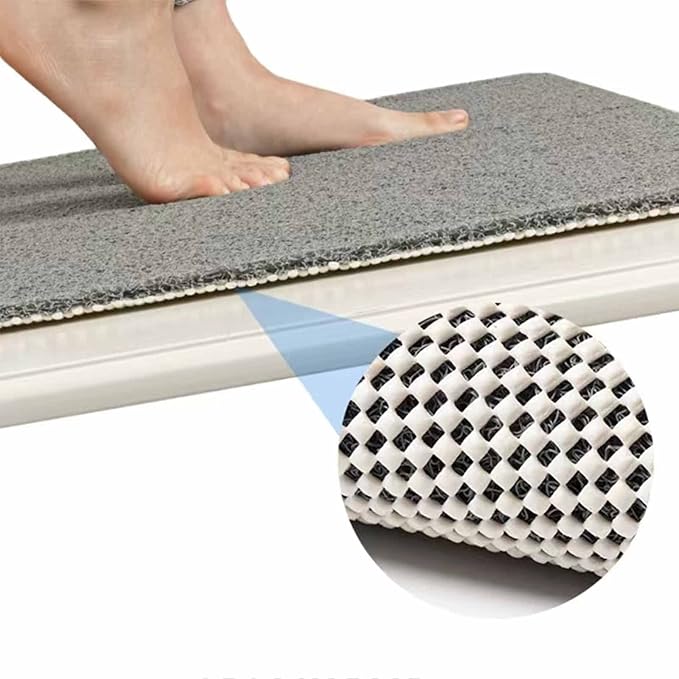 Secure Mat, Non-Slip Bathtub Mat, The Ultimate Non-Slip Bath Mat, Square Shower Mat Floor Mat for Tub, Bathroom (Gray, 60x60cm(23.62"x23.62")) | Ultimate non-slip bath mat, floor mat for tub and shower, secure grip on wet surfaces, Comfort