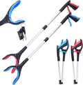 Matthew 2-Pack Grabber Reacher Tool, 32" Foldable Pick Up Stick Grabbers for Seniors, Lightweight Leaf Trash Picker Upper Grabber Tool, Surgery Recovery Gifts Elderly Must Haves