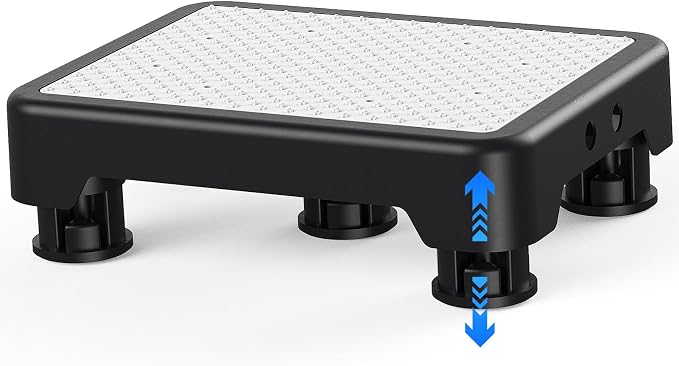 SPACELEAD Mobility Step Stool for Adults & Seniors, Indoor/Outdoor Portable Stair Assist, Anti-Slip Platform for Bathroom， Kitchen, Office, and Bedroom, 600lbs Capacity, Black White