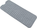 Anti-Slip Bathtub Shower mat, 40×16 inch（ 100 × 40cm） Soft Oversized Machine Washable Non-Slip Bathtub mat with Drainage Holes, Bathroom Floor Suction Cup.（1-Opaque Gray）