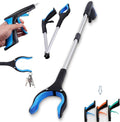 32" Grabber Reacher Tool, Foldable Reacher Grabber Pickup Tool with 360° Rotating Jaw & Magnet, Heavy Duty Pick Up Stick Grabbers for Seniors, Lightweight Grabbers