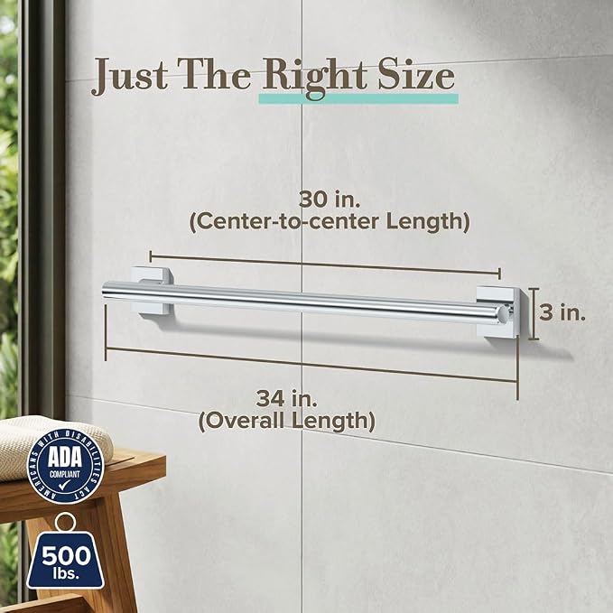 Elevate 30" L Grab Bar, Chrome