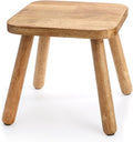 Youeon 12 Inch Square Solid Wooden Step Stool, Non-Slip One Step Stool for Adults, Holds up to 300 Lbs, Portable & Sturdy, Footstool for Bedroom, Bathroom, Kitchen, Easy to Assemble