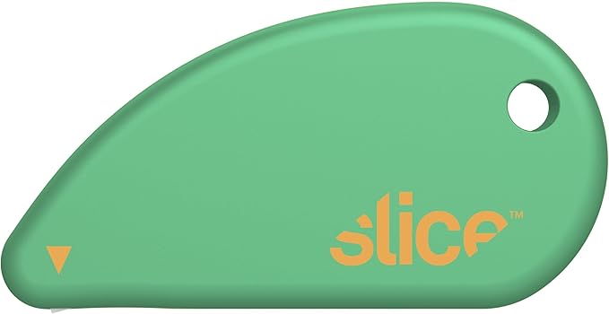 Slice Micro Safety Cutter | Safe Ceramic Box Cutter Lasting 11x Longer than Metal | Keychain Box Opener | Combo Pack | Vivid Green + Fuchsia
