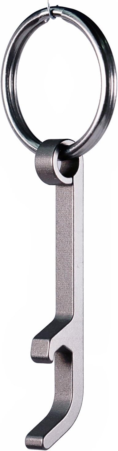 Ultra-Lightweight Titanium Keychain Bottle Opener with Key Ring | Rust-Proof and Durable Mini Beer Opener Tool for Keychain, Camping, Travel, EDC | Xthel XKBO-901