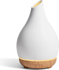 InnoGear Essential Oil Diffuser, 300ml Ceramic Diffuser for Home Handcrafted Stone Aromatherapy Diffusers Ultrasonic Cool Mist Humidifier Vaporizer 4 Timers, White Vase-Shaped Ceramic, Large