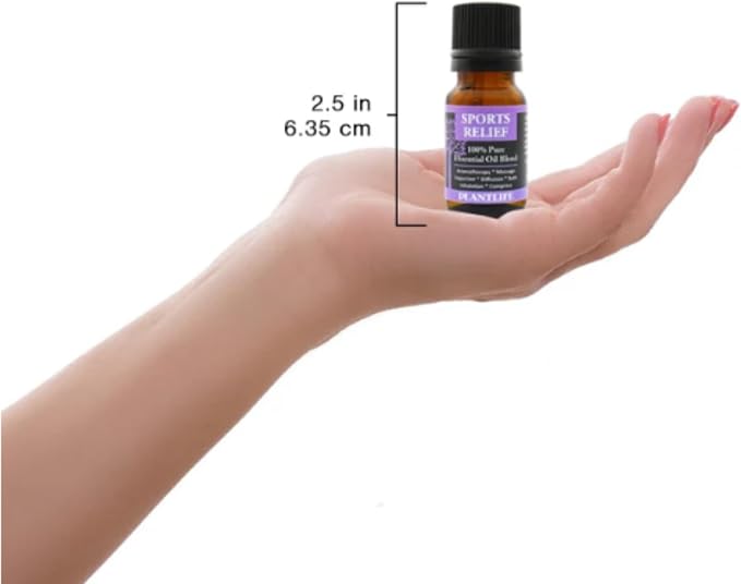Plantlife Sports Relief Aromatherapy Essential Oil Blend - Straight from The Plant 100% Pure Therapeutic Grade - No Additives or Fillers - Made in California 10 ml
