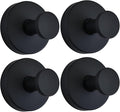 Suction Cup Shower Hooks for Inside Shower – 15 LB Heavy-Duty No-Drill Towel Hooks, Removable & Reusable for Towels, Robes & Loofah, Waterproof for Glass & Tile(4 Black)