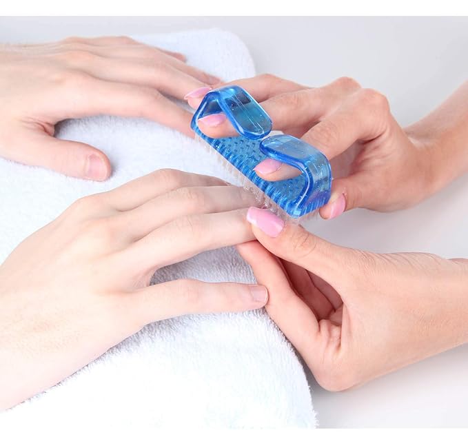 6 Pack Handle Grip Nail Cleaning Brush, Fingernail Brush Cleaner Scrub Brush Kit for Toes Shower and Women & Men & Pets (Color a)