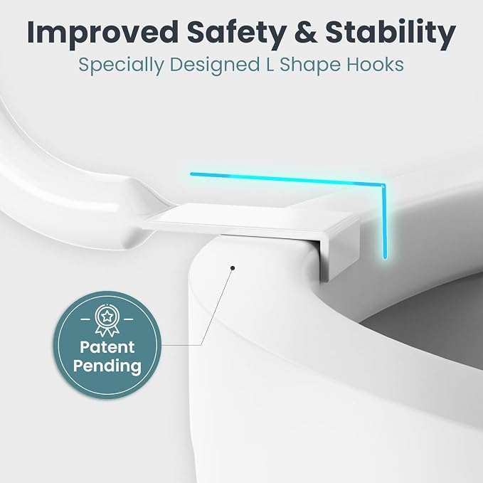 Toilet Safety Rails (250lb) - Adjustable Toilet Safety Rails, Toilet Bar for Elderly Adults, Toilets Rails for Seniors, Toilet Seat with Handles for Elderly & Disabled-Easy Installation-2 Pack
