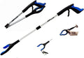 Grabber Reacher Tool - 32” Reacher Grabber Tool with Strong Magnetic and Swivel Head - Heavy Duty Pick Up Stick Grabbers for Seniors, Trash, Surgery Recovery Must Haves Gifts(Blue)