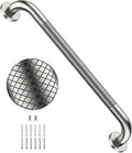 24 Inch Anti Slip Shower Grab Bar, YuanDe Brushed Nickel Stainless Steel Bath Grab Bar, Knurled Bathroom Safety Rail, Shower Handrail Support, Handicap Elderly Balance Assist Handles-1.25" Diameter