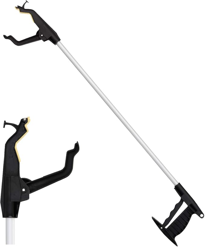 Nova Joy Reacher - Grabber Pickup Tool for Seniors - Lightweight Gripper with Magnetic Tip, Hook, and Rotating Claw - Daily Living Aid for Elderly and Users with Limited Mobility - 32" - One Pack