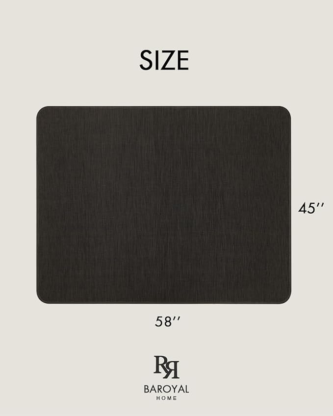BARoyal Office Chair Mat for Hardwood Floor Under Desk Computer Rolling Chair Mat for Wood/Tile Floor Non-Slip Heavy Duty Desk Rug PVC Plastic Hard Floor Protector 45"x 58" (Espresso)