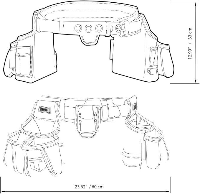 ToughBuilt - Utility Pouch, Durable Construction with Multiple Storage Compartments, Organized Design for Professional & Jobsite Use