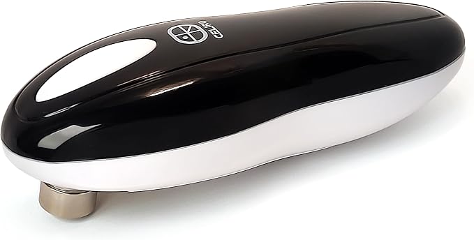 A1 Electric Can Opener – Smooth Edge Tin Opener with Easy-Touch Start & Stop, Ergonomic, Compact & Cordless Design - Black