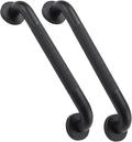 16 Inch Black Grab Bars for Shower 2 Pack,1.25'' Diameter Heavy Duty Stainless Steel Anti-Slip Bathroom Safety Handicap Grab Bar for Shower, Bathtub & Toilet, Wall Mounted, Supports 500lbs