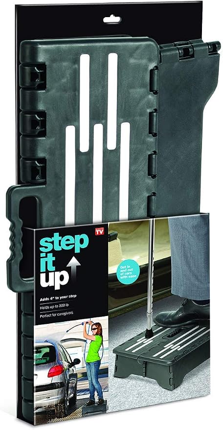 Portable Folding Step, Black, 1 Count