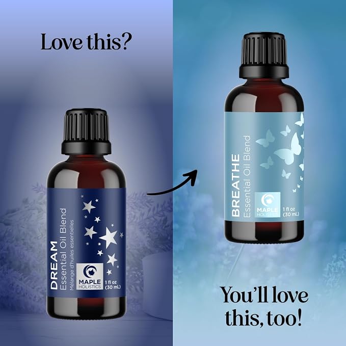 Sleep Essential Oil Blend for Diffuser - Dream Essential Oils for Diffusers | Aromatherapy and Relaxation with Clary Sage Ylang-Ylang Roman Chamomile and Lavender for Sleep Time Support (1 Fl Oz)
