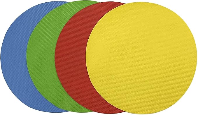 4 Pack Rubber Jar Opener Grippers, 4.9 Inch Round Bottle Opener, Jar Opener for Seniors with Arthritis(Blue,Red,Green,Yellow)