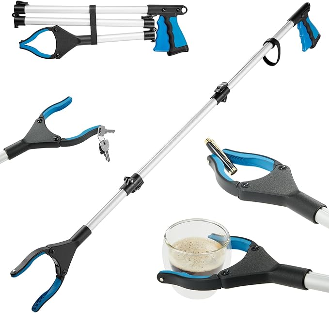 Upgraded 43 Inch Grabber Reacher Tool, Grabbers for Seniors, Extra Long Reacher Grabber Pickup Tool, Anti - Slip Wide Jaw, for Trash Pickup & Surgery Recovery