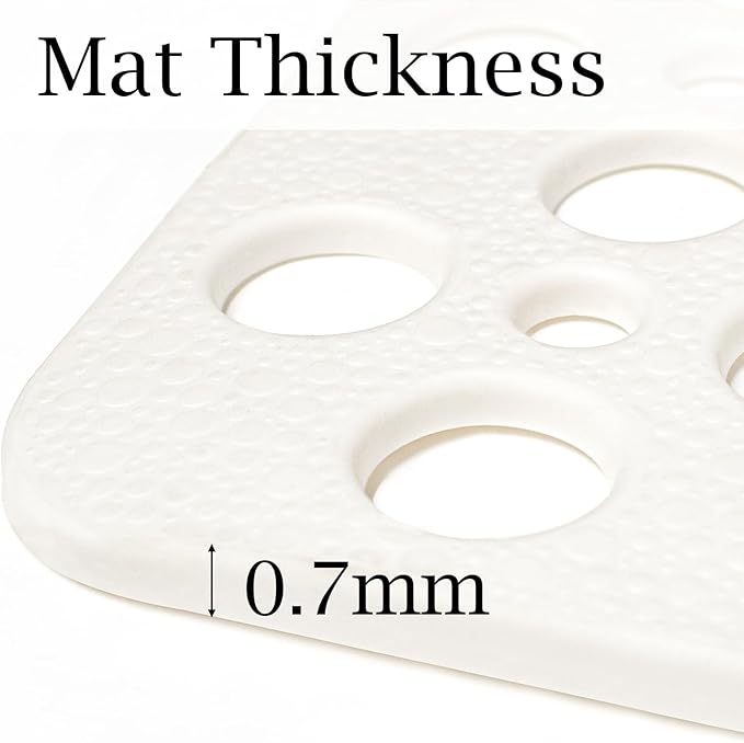 Tiamo Large Non Slip Shower Mats for Inside Shower,35.4x23.6 Inch Anti-Slip Shower Stall Mat for Elderly,Extra Long Bathtub Mat for Shower with Big Suction Cups